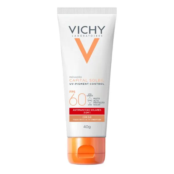 Protetor Solar Facial Cor 3.0 Vichy Capital Soleil Uv Pigment Control 40g