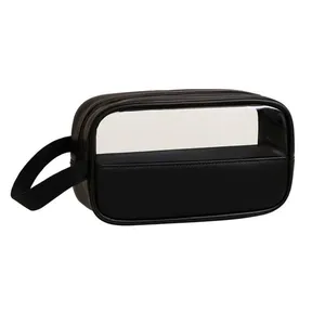 Bolsa Necessaire Organizadora Estojo Portátil Higiene Pessoal para Viagem Cosméticos Maquiagem Preto