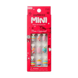 Unha Postiça imPress Mini Infantil Spring Song - Kiss New York Multicolorido