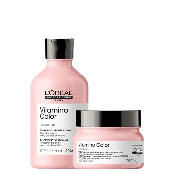 Kit L'Oréal Professionnel  Serie Expert Vitamino Color - Shampoo 300 ml + Máscara 250 g