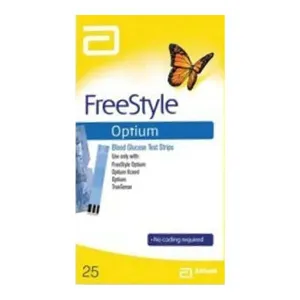 Tiras Teste Freestyle Optium Abbott 25 Unidades Tiras Teste Freestyle Optium Abbott - 25 Unidades