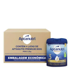 Kit Fórmula Infantil Aptanutri Premium 3 Danone 4 Unidades de 800g