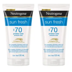 Kit com 2 Unidades de Neutrogena Sun Fresh Protetor Solar FPS 70 120 Ml