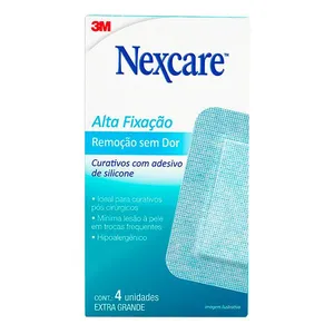 Curativo Nexcare 3M Remoção sem Dor Extra Grande 4 Unidades