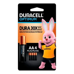 Pilha Duracell Alcalina Optium AA 4 Unidades