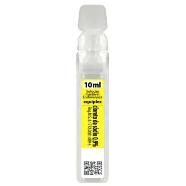 Soro Fisiológico (cloreto de sódio)  0,9% ampola 10mL - Equiplex