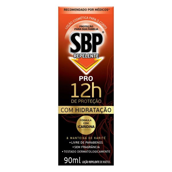 Repelente Corporal com Icaridina SBP PRO 12 Horas Hidrata e Protege 90ml Loção