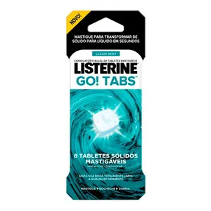 Enxaguatório Bucal em Tabletes Listerine Go! Tabs Clean Mint 8 Unidades Enxaguante Bucal Listerine Go Tabs 8 Unidades