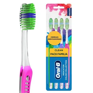 Escova Dental Oral-B Clean Indicator Color Collection Escovas Dental 4 Unidades