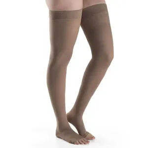 Meia Coxa 7/8 Sigvaris Dynaven Basic - Aberta - 20-30mmHg - Bege - G3