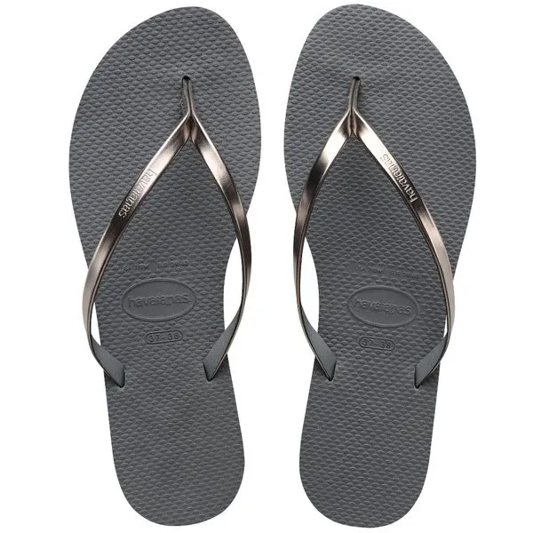 Sandálias Havaianas You Metallic Cinza 33/34