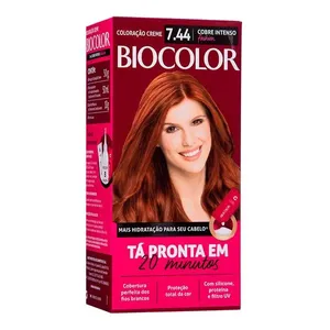 Coloração Permanente Biocolor Cobre Intenso Fashion 7.44 a Unidade 1 Unidade