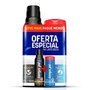 Kit Baruel Desodorante Para Os Pés Tenys Pé Pó Original 100g + Desodorante Para Os Pés Tenys Pé Jato Seco 92g