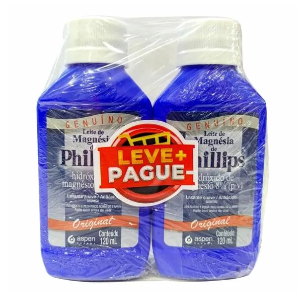 Leite Magnésia Phillips Original 2 Unidades de 120ml Cada