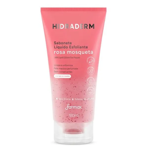 Sabonete Líquido Esfoliante Hidraderm Rosa Mosqueta 180ml