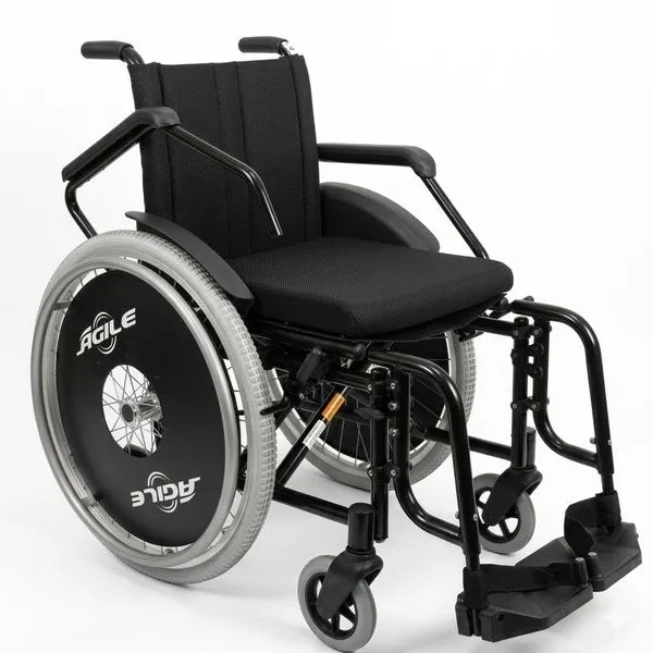 Cadeira de Rodas Agile Jaguaribe Preta 40cm