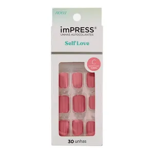 Unhas Autocolantes Kiss NY Impress Self Love Curta In Luv 30 Unidades