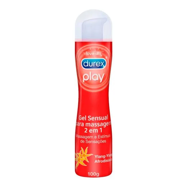 Gel Lubrificante E Para Massagem Durex Ylang Ylang 2 Em 1 100g