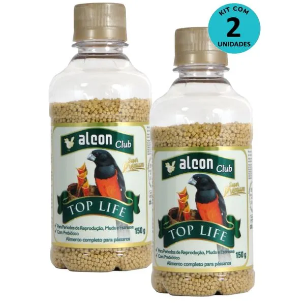 Kit Ração Alcon Club Top Life Super Premium 150g C/ 2 unidades