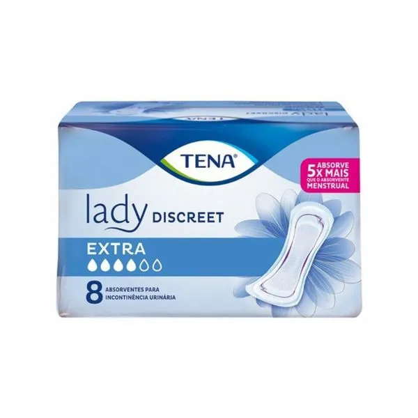 Kit c/2 Absorvente Tena Lady Discreet Extra 8 Unidades