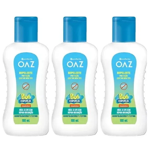 Kit com 3 Unidades de Oaz Repelente Infantil 4h 100ml