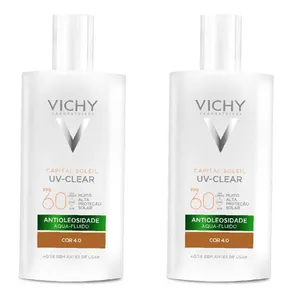 Kit com 2 Unidades de Protetor Solar Facial Vichy Capital Soleil UV-CLEAR FPS60 Cor 4.0 40g