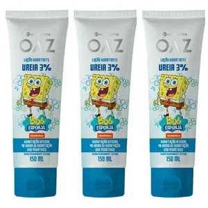 Kit com 3 Unidades de Loção Hidratante Ureia 3% Oaz 150ml
