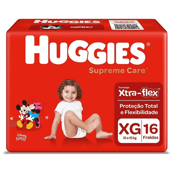 Kit 2 Fraldas Huggies Supreme Care Jumbo Xg 16 Unidades cada
