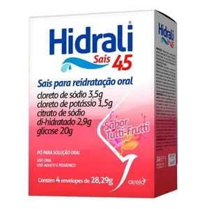 Hidrali soro para reidratação oral natural sabor tutti frutti 4 env