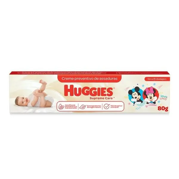 Kit com 3 Unidades de Creme de Assaduras Huggies Supreme Care 80g