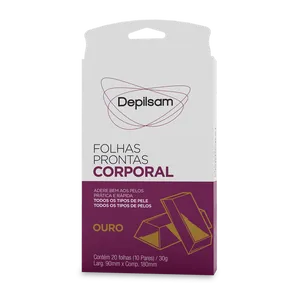 Folhas Prontas Corporal Depilsam Ouro 10 Pares