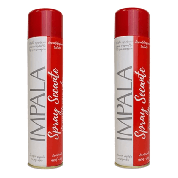 Kit c/2 Unidades de Spray Secante De Esmalte Impala 400ml