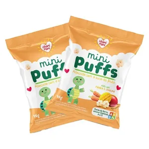 Kit 2X: Snack Infantil Mini Puffs Manga e Cenoura Nhami Mami 15g