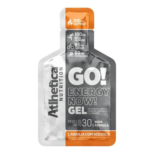 Gel Energético Atlhetica Nutrition Go Energy Laranja com Acerola 30g