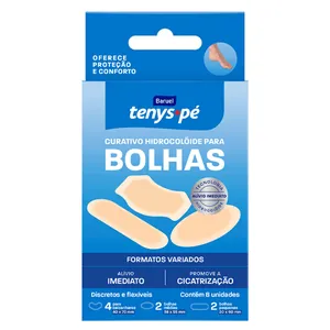 Curativo para Bolhas Tenys Pé Hidrocolóide Mix 8 Unidades