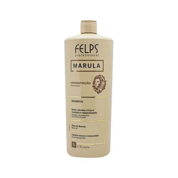 Shampoo Felps Marula Hipernutrição Shampoo Hidratante 1 Litro Shampoo Felps Marula Hipernutrição Hidratante 1 L