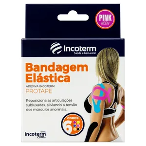Bandagem Elastica Adesiva Incoterm Protape 5m X 5cm Pink Neon 1 Unidade