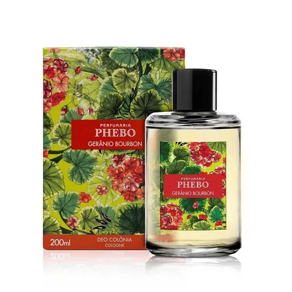 Kit com 3 Unidades de Phebo Colônia Gerânio Bourbon 200ml