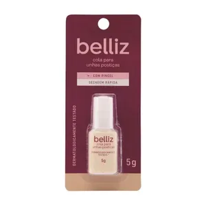 Kit c/9 Cola Para Unhas Posticas Belliz 5G Com Pincel