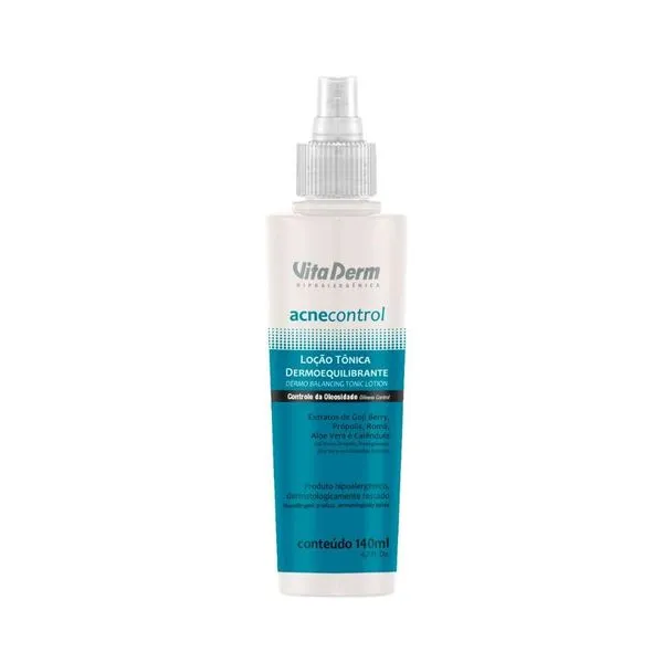Vita Derm Acne Control Dermoequilibrante Tônico Facial 140ml
