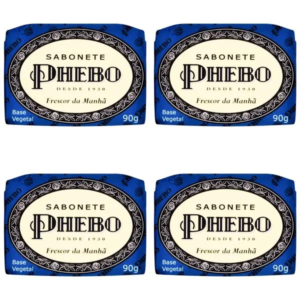 Kit c/4 Sabonetes Phebo Frescor Da Manhã 90g cada