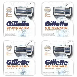 Kit c/4 Unidades de Carga Barbear Gillette Skinguard C/2 Sensitive