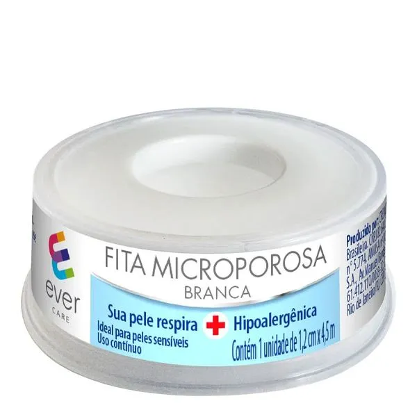 Fita Microporosa Ever Care Branca 1,2cm x 4,5m