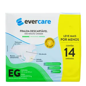 Fralda Descartável Adulto Ever Care EG 14 Unidades