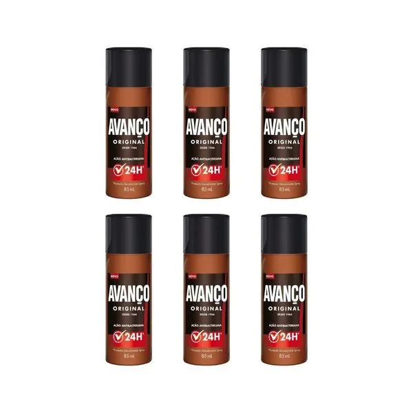 Kit c/ 6 Unidades de Desodorante Spray Avanço 85ml Original