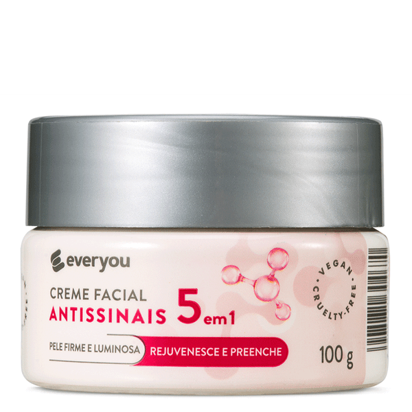 Creme Facial Antissinais Ever You 5 em 1 Rejuvenesce e Preenche 100g