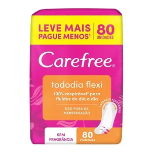 Protetor Diário Carefree Todo Dia Flexi Sem Abas 80 Unidades