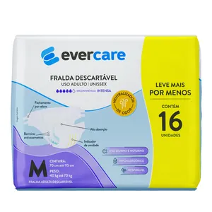 Fralda Descartável Adulto Ever Care M 16 Unidades