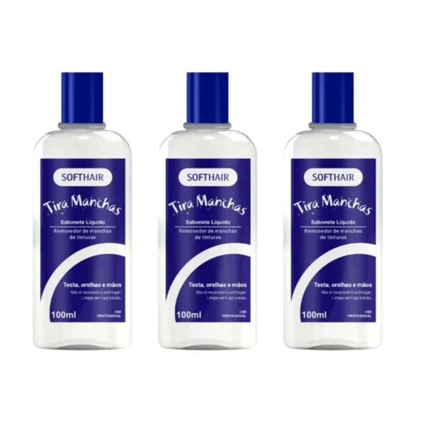 3un Tira Manchas Soft Hair Líquido Tintura De Cabelo Na Pele