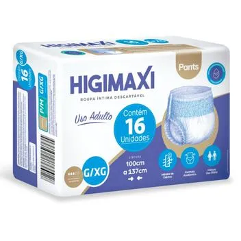 Fralda Higimaxi Pants G/XG 16 Unidades
